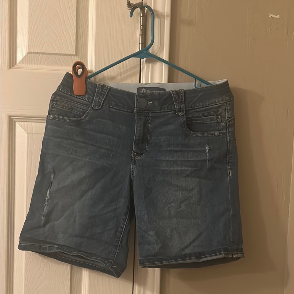 Democracy Absolution Distressed Denim Blue Women's Shorts, Size 6